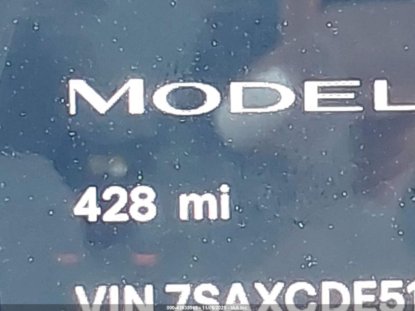 2026 Tesla Model X VIN: 7SAXCDE51TF475103 Lot: 43635965