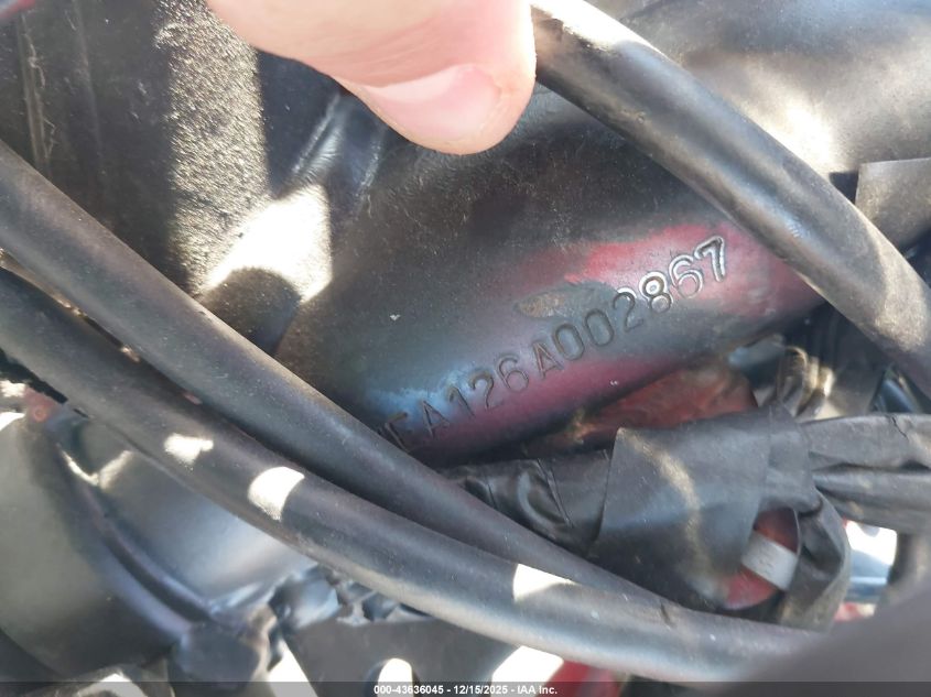 2006 Kawasaki Ex650 A6F VIN: JKAEXEA126A002867 Lot: 43636045