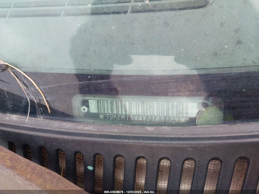 2000 GMC Yukon Slt VIN: 1GKEK13V4YJ168179 Lot: 43636076