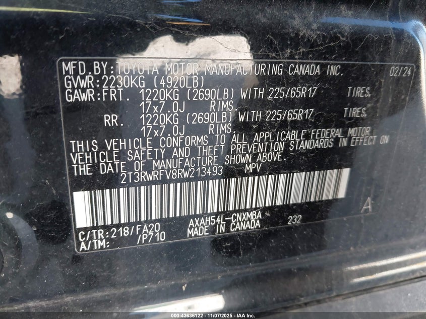 2024 TOYOTA RAV4 HYBRID XLE - 2T3RWRFV8RW213493