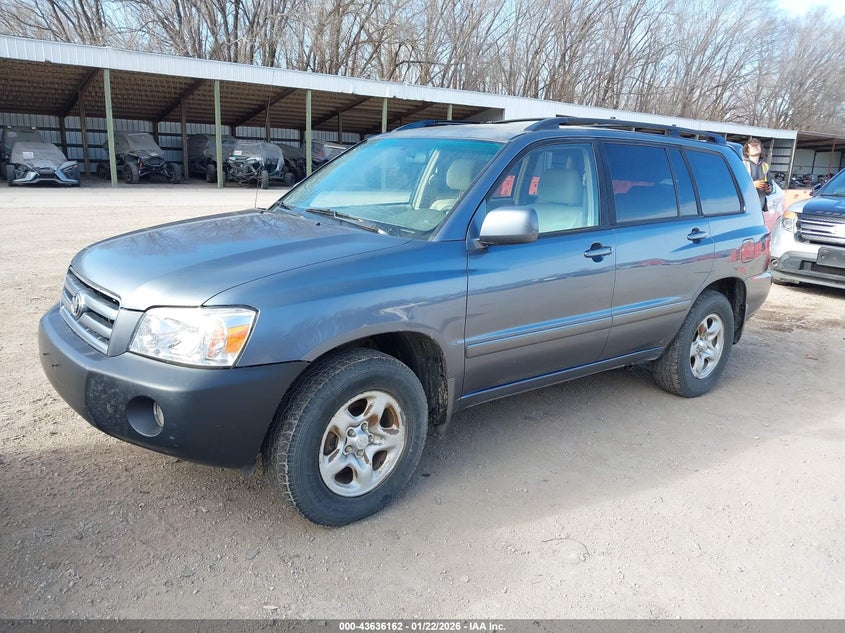 2007 TOYOTA HIGHLANDER SPORT UTILITY VEHICLE 2.4L I-4 DOHC, VVT, 155HP