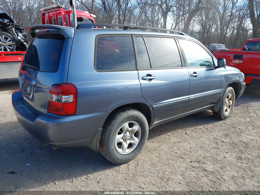 2007 TOYOTA HIGHLANDER SPORT UTILITY VEHICLE 2.4L I-4 DOHC, VVT, 155HP