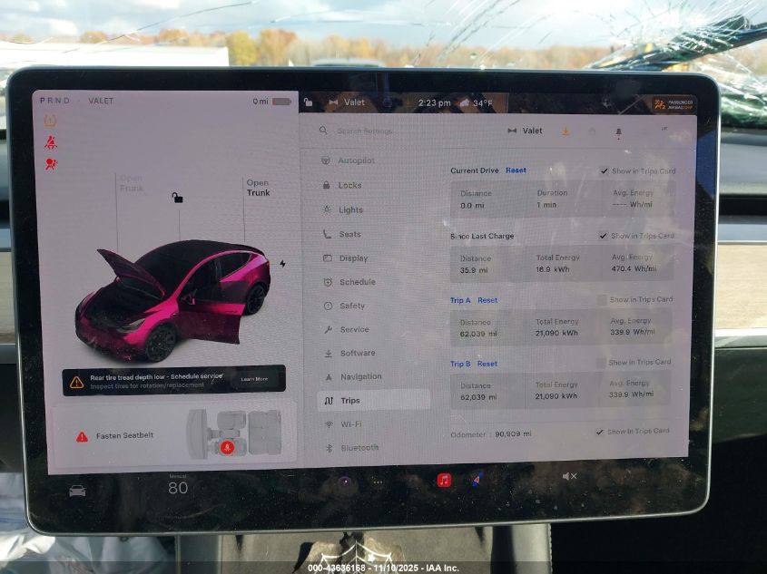 2021 Tesla Model Y Long Range Dual Motor All-Wheel Drive VIN: 5YJYGDEEXMF192450 Lot: 43636168