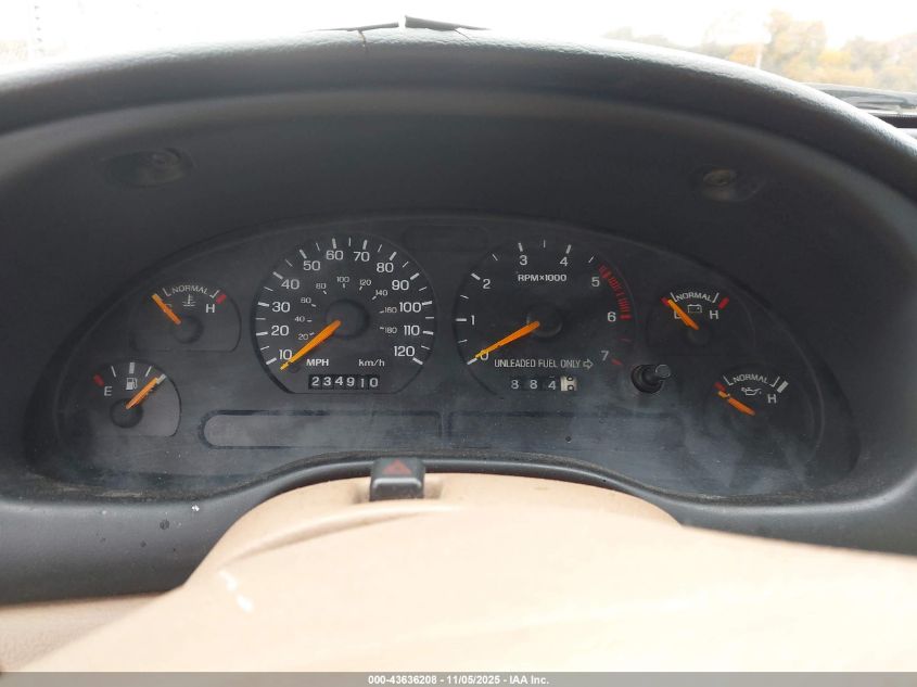 1998 Ford Mustang VIN: 1FAFP4049WF193390 Lot: 43636208