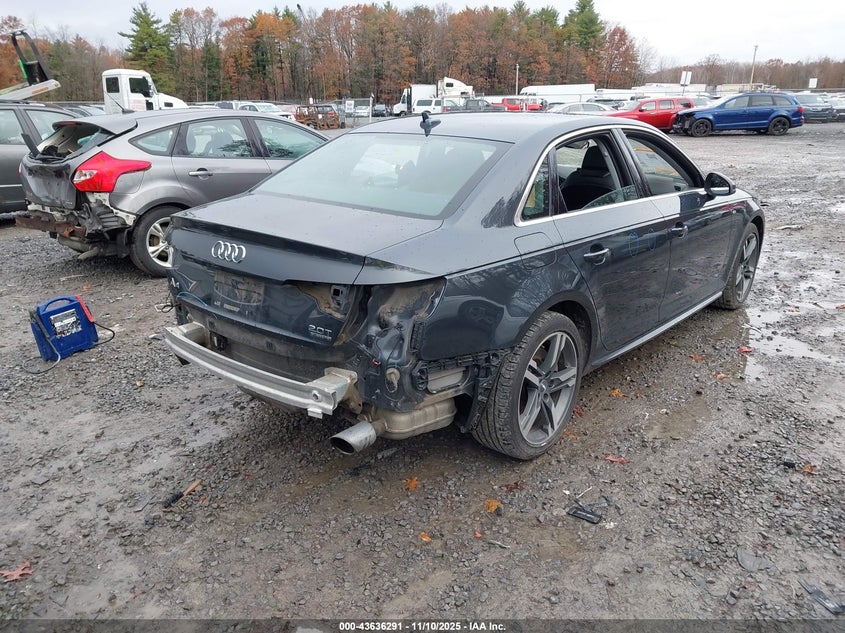 Vin: waupnaf47ja022456, lot: 44131429, audi a4 2.0t premium/2.0t tech premium 20184