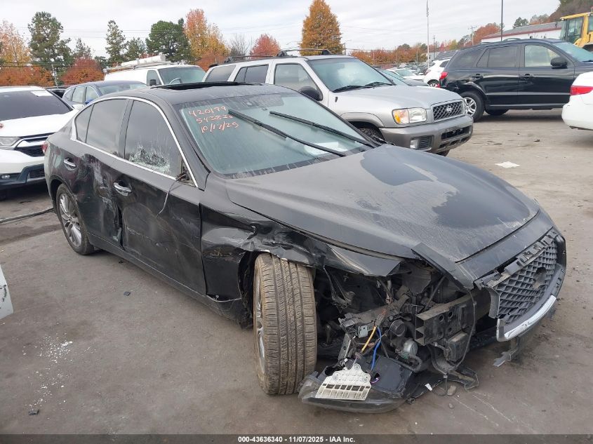 2019 Infiniti Q50 3.0T Luxe VIN: JN1EV7AP0KM543830 Lot: 43636340