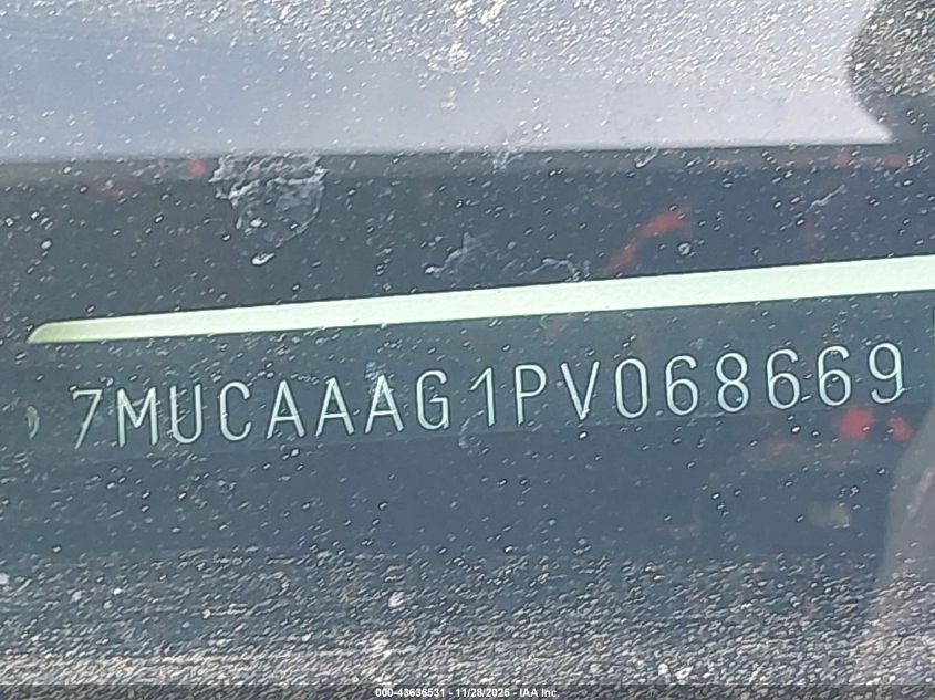 2023 Toyota Corolla Cross Le VIN: 7MUCAAAG1PV068669 Lot: 43636531