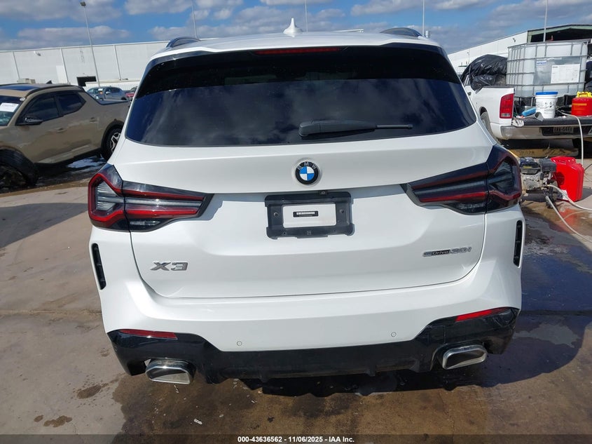 2022 BMW X3 SDRIVE30I - 5UX43DP09N9K81688