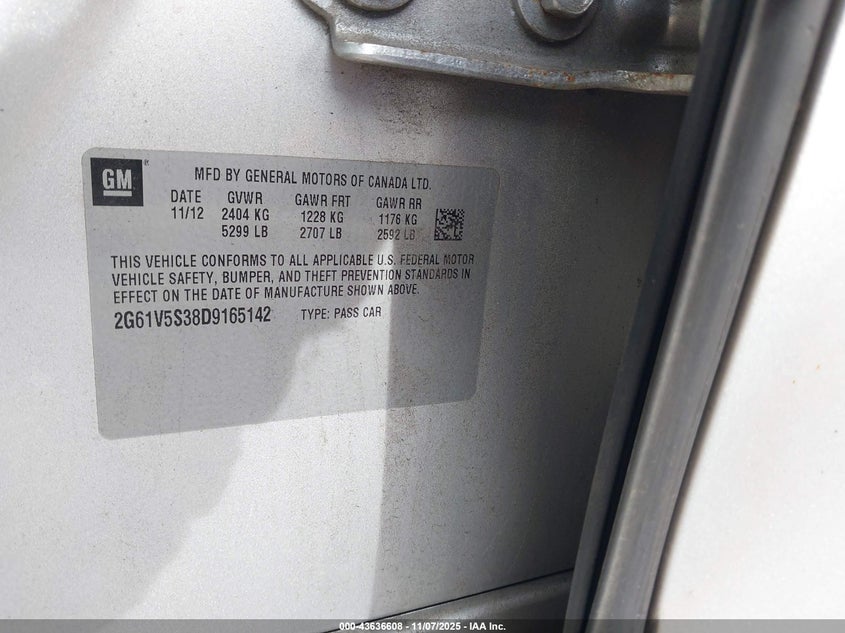 2013 CADILLAC XTS PLATINUM - 2G61V5S38D9165142