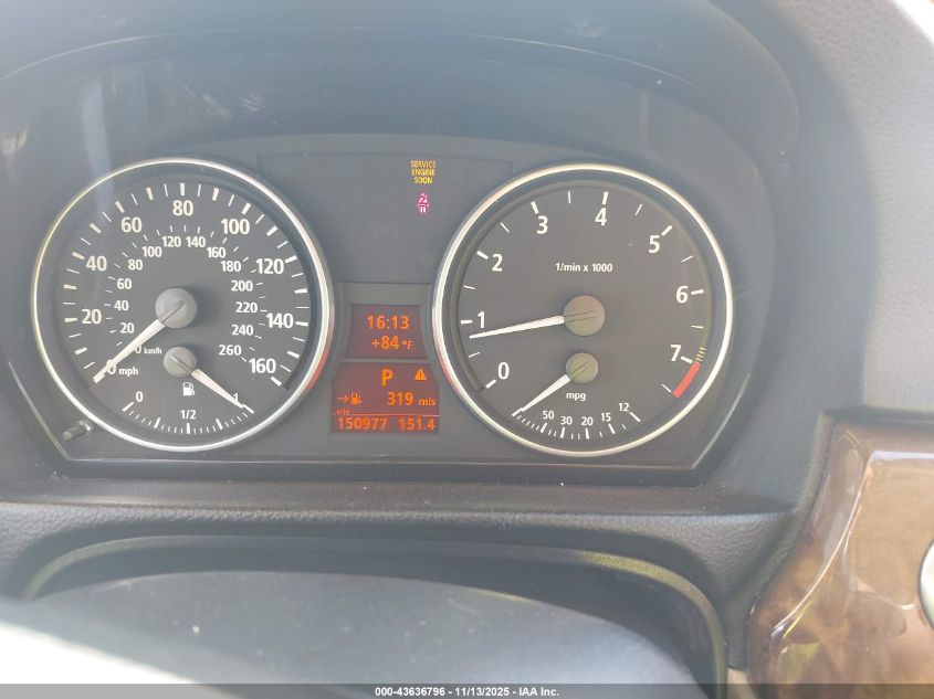 2007 BMW 328I VIN: WBAVA37557NE27600 Lot: 43636796