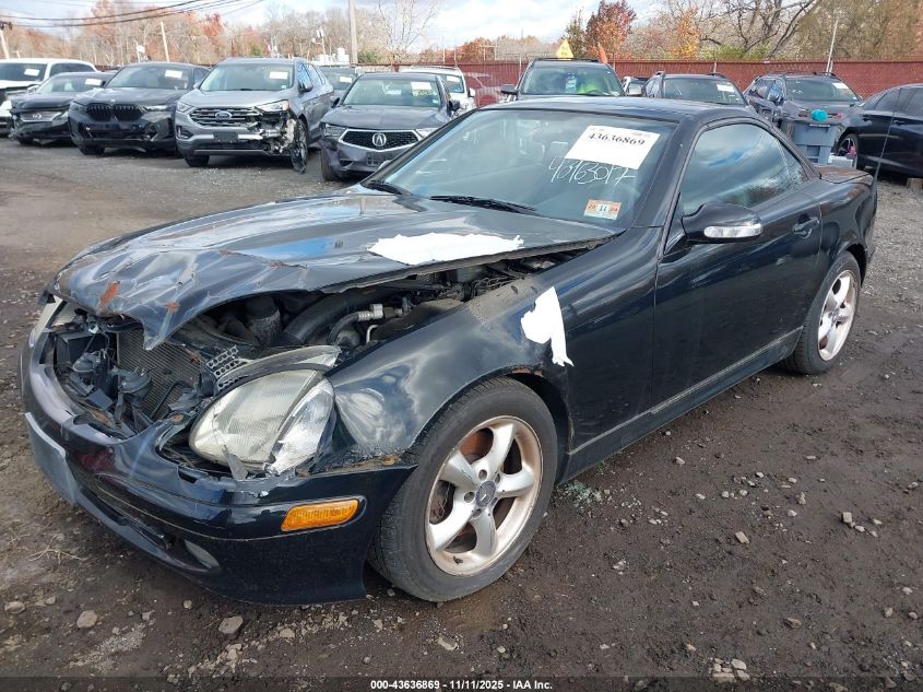2001 Mercedes-Benz Slk 320 VIN: WDBKK65F61F222865 Lot: 43636869