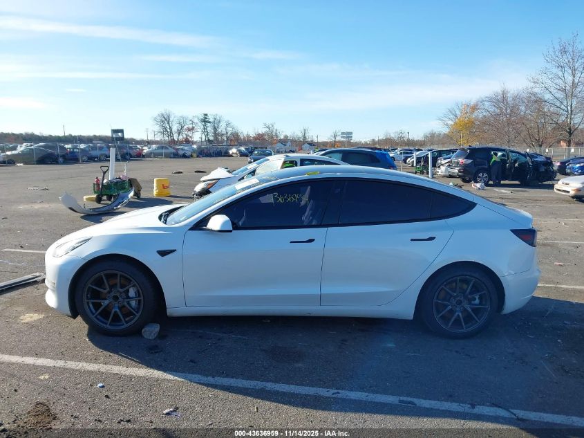 2021 Tesla Model 3 Standard Range Plus Rear-Wheel Drive VIN: 5YJ3E1EA2MF987066 Lot: 43636959