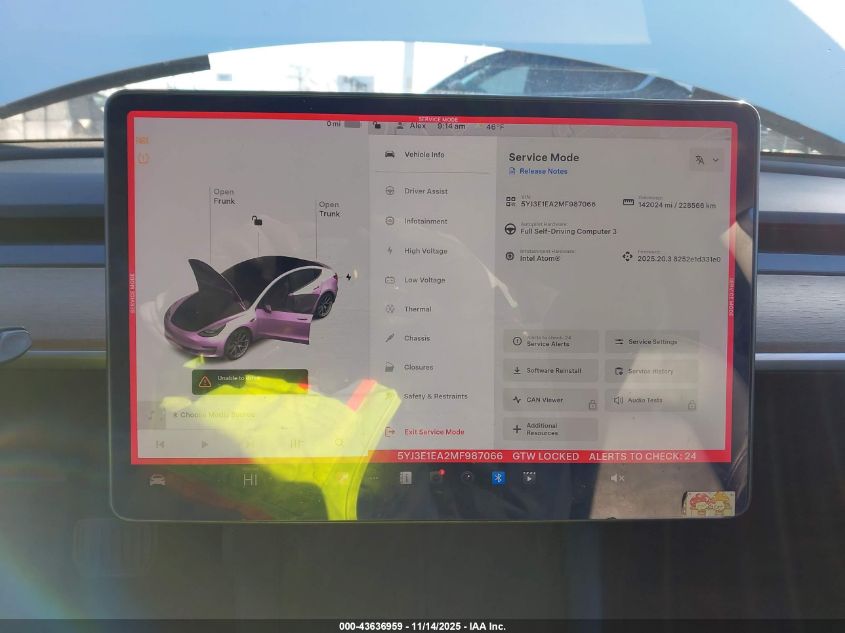 2021 Tesla Model 3 Standard Range Plus Rear-Wheel Drive VIN: 5YJ3E1EA2MF987066 Lot: 43636959