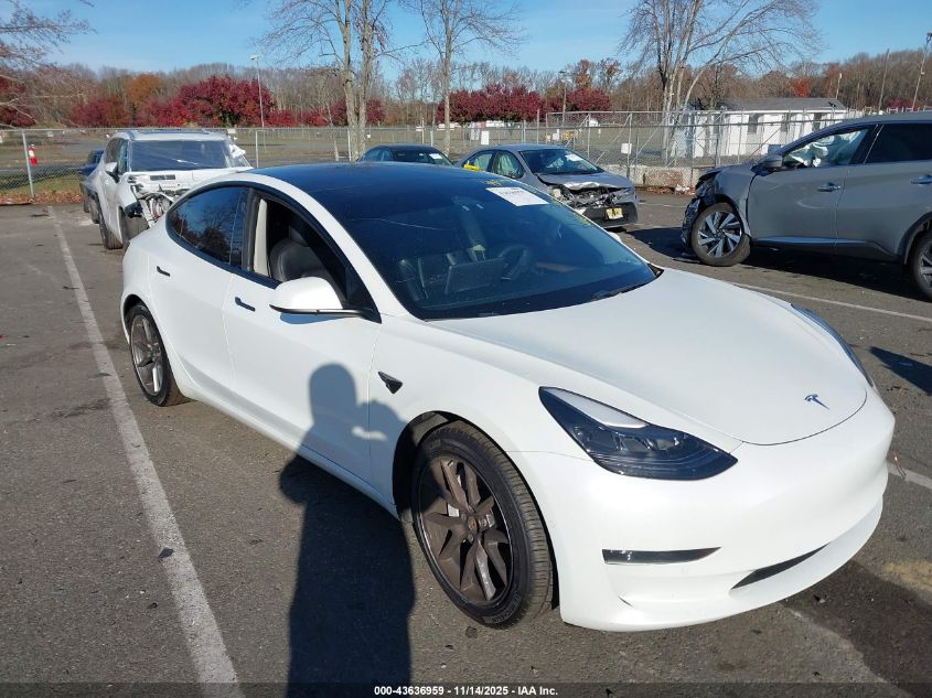 2021 Tesla Model 3 Standard Range Plus Rear-Wheel Drive VIN: 5YJ3E1EA2MF987066 Lot: 43636959