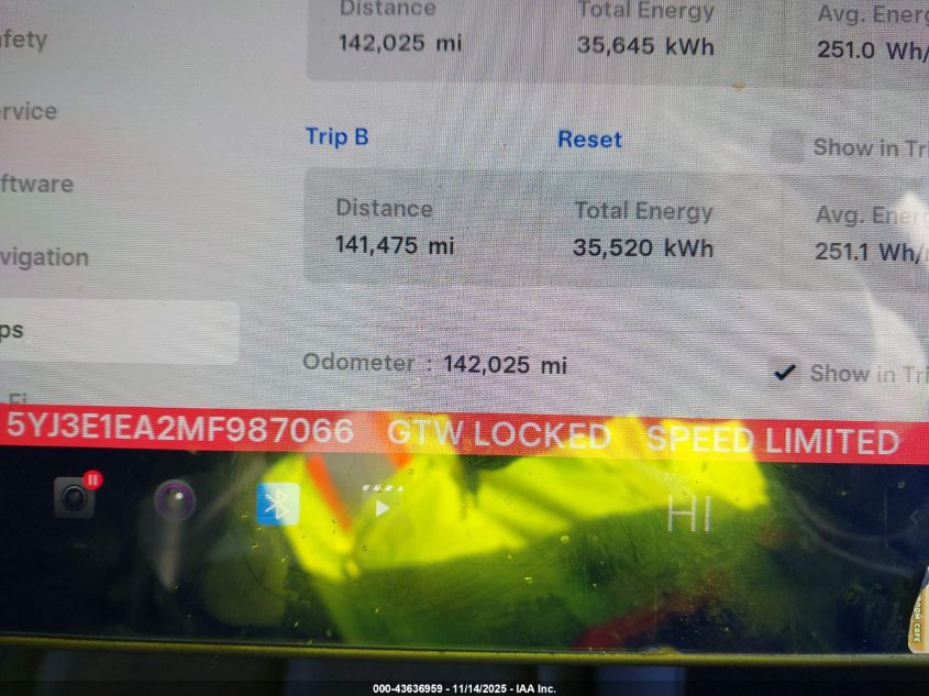 2021 Tesla Model 3 Standard Range Plus Rear-Wheel Drive VIN: 5YJ3E1EA2MF987066 Lot: 43636959