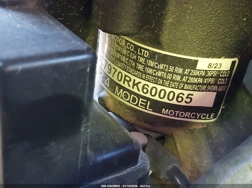 2024 Honda Gl1800 D VIN: JH2SC7970RK600065 Lot: 43636982