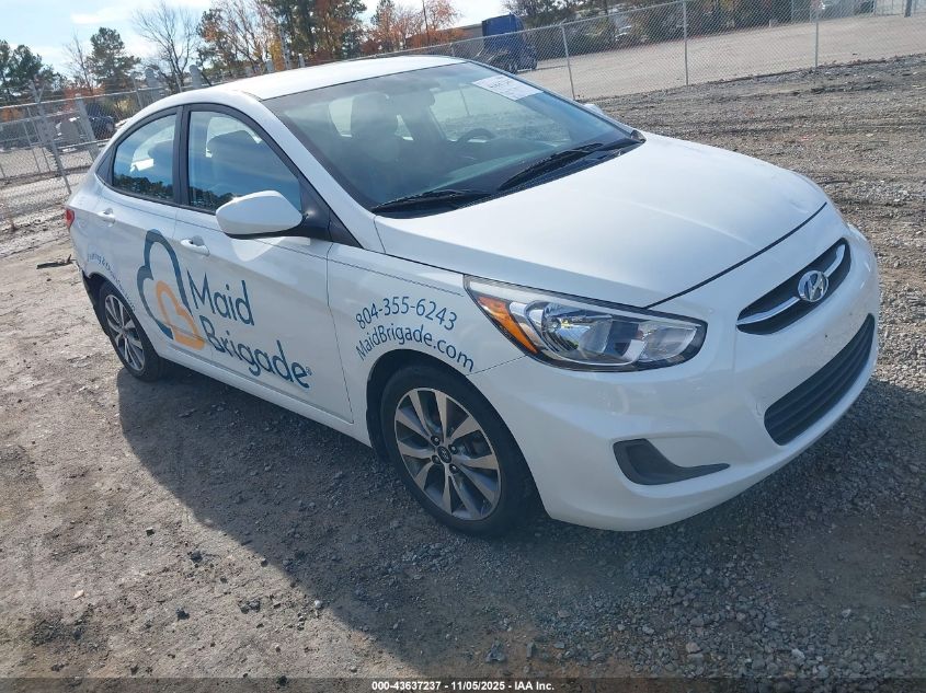 2017 Hyundai Accent Value Edition VIN: KMHCT4AE5HU334823 Lot: 43637237