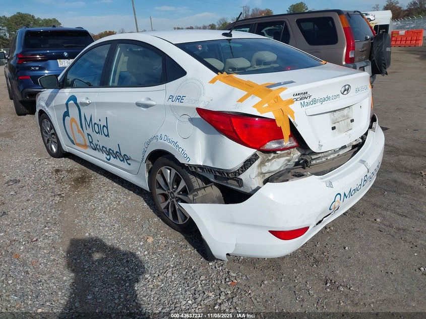 2017 Hyundai Accent Value Edition VIN: KMHCT4AE5HU334823 Lot: 43637237