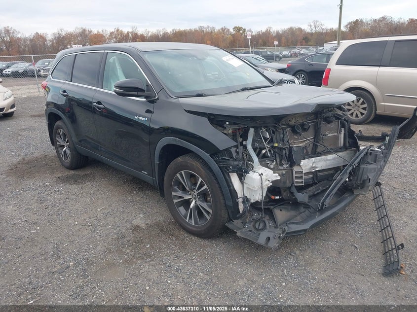 2019 Toyota Highlander Hybrid Le VIN: 5TDBGRFH1KS077644 Lot: 43637310