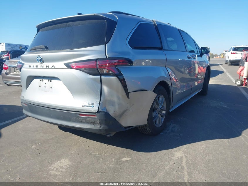 2022 Toyota Sienna Le VIN: 5TDKRKEC7NS075814 Lot: 43637324