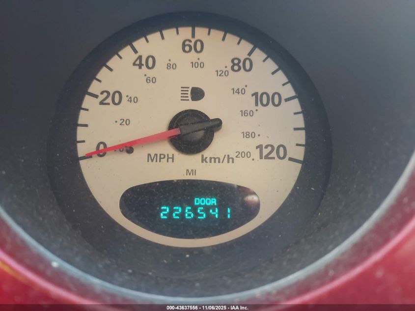 2001 Chrysler Pt Cruiser VIN: 3C4FY4BB41T643755 Lot: 43637556