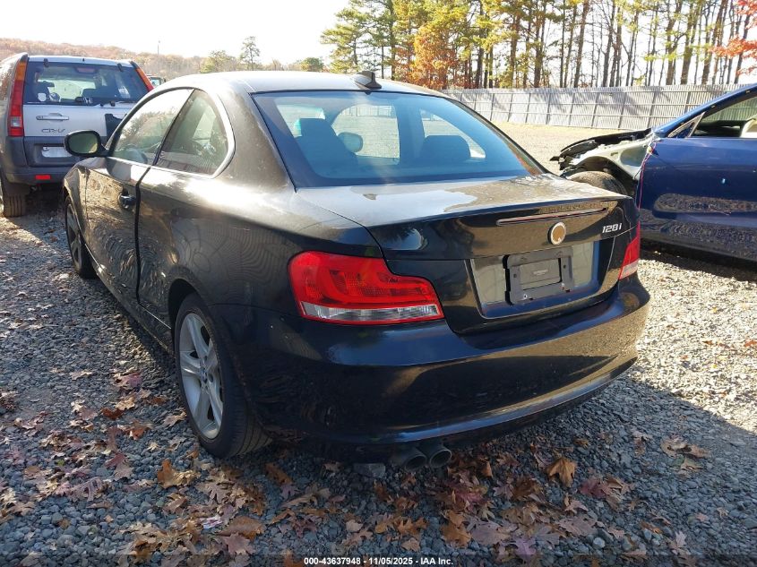 2013 BMW 128I VIN: WBAUP9C52DVS94371 Lot: 43637948