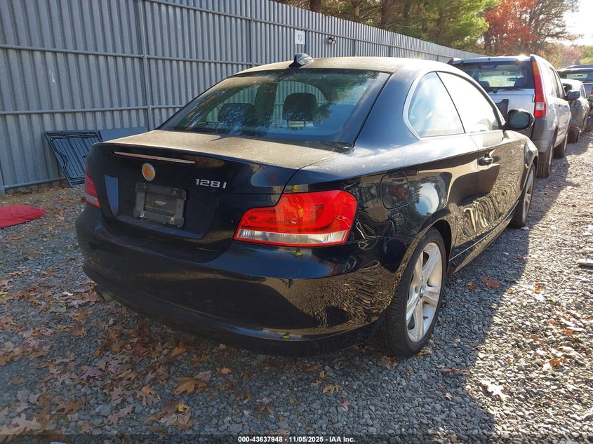 2013 BMW 128I VIN: WBAUP9C52DVS94371 Lot: 43637948