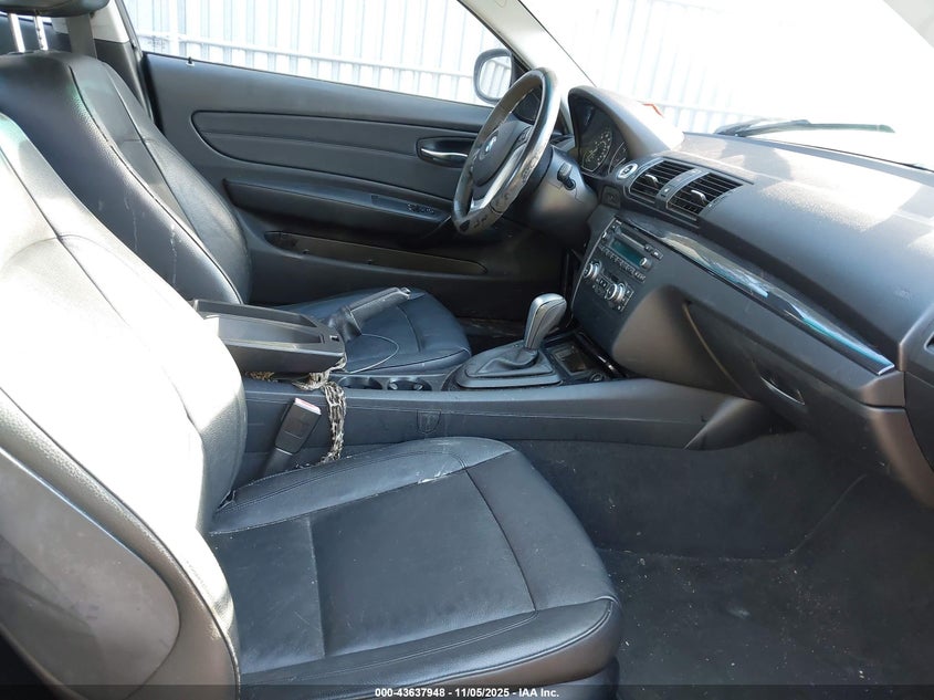 2013 BMW 128I VIN: WBAUP9C52DVS94371 Lot: 43637948