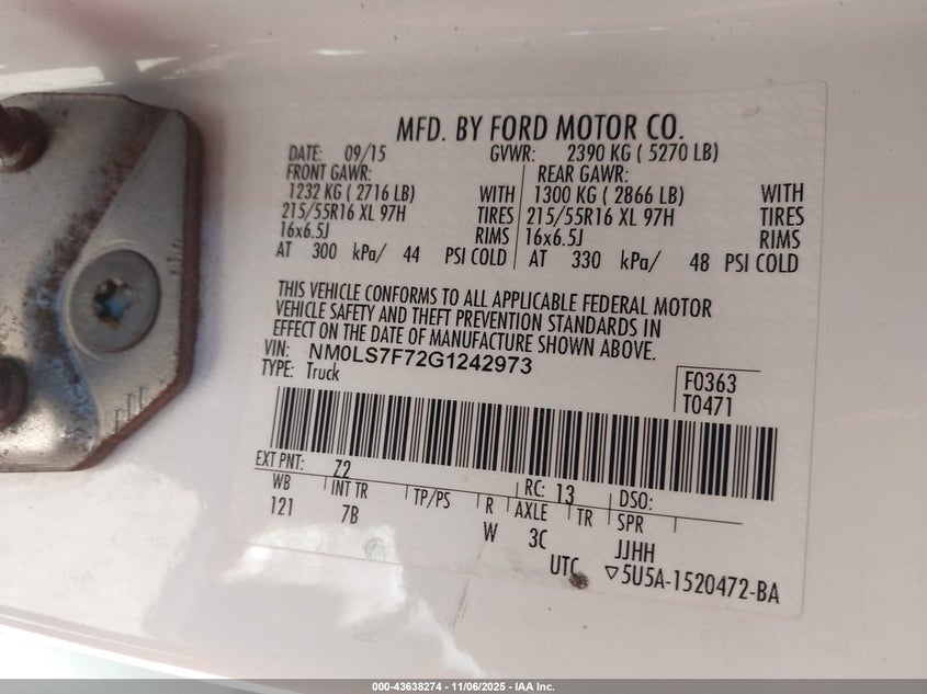 2016 FORD TRANSIT CONNECT XLT - NM0LS7F72G1242973