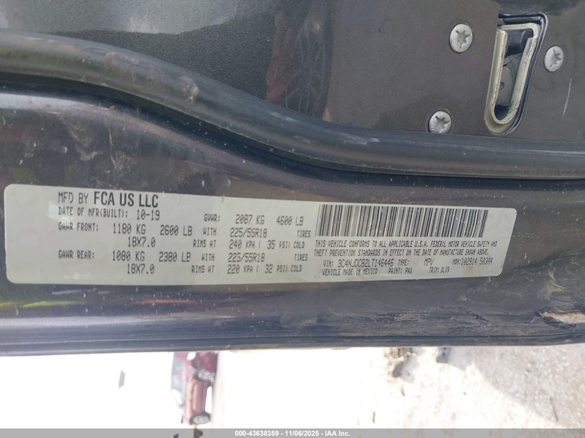 2020 JEEP COMPASS LIMITED 4X4 - 3C4NJDCB2LT146446