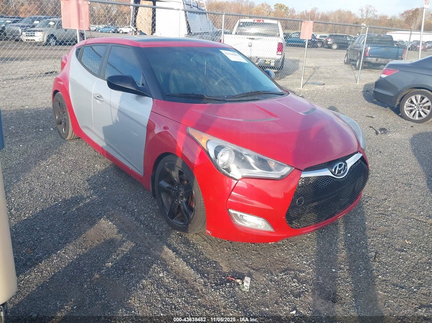 2014 HYUNDAI VELOSTER BASE W/GRAY (A6) - KMHTC6ADXEU183184