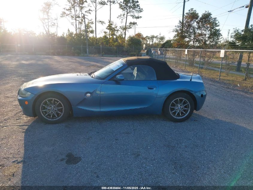 2005 BMW Z4 2.5I VIN: 4USBT33515LS55510 Lot: 43638484