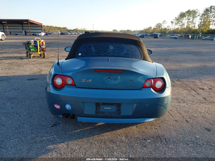 2005 BMW Z4 2.5I VIN: 4USBT33515LS55510 Lot: 43638484