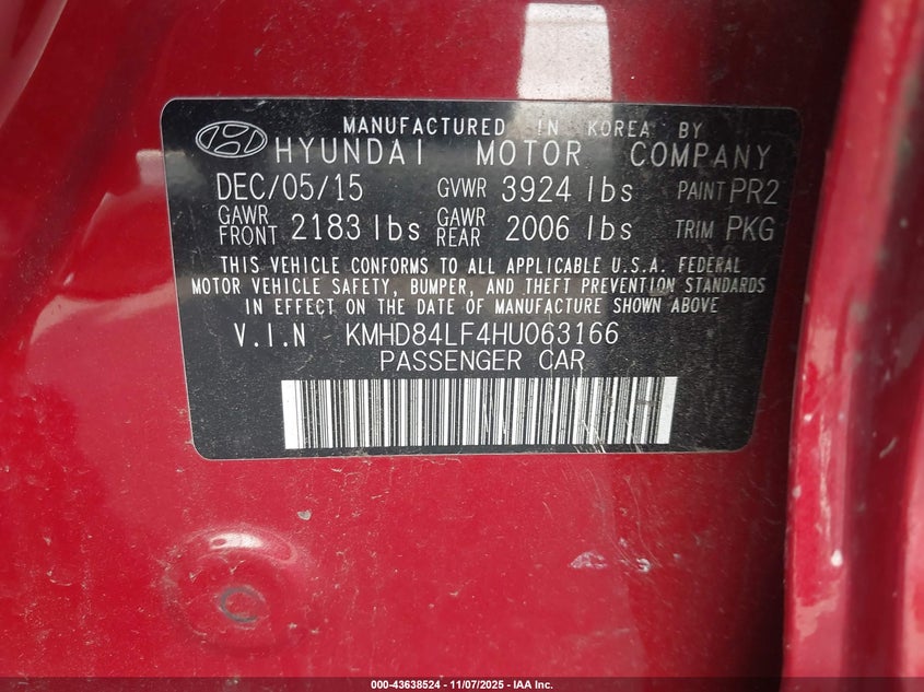 2017 HYUNDAI ELANTRA SE - KMHD84LF4HU063166