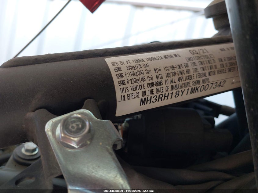 MH3RH18Y1MK007342 2021 YAMAHA YZF photo no. 10