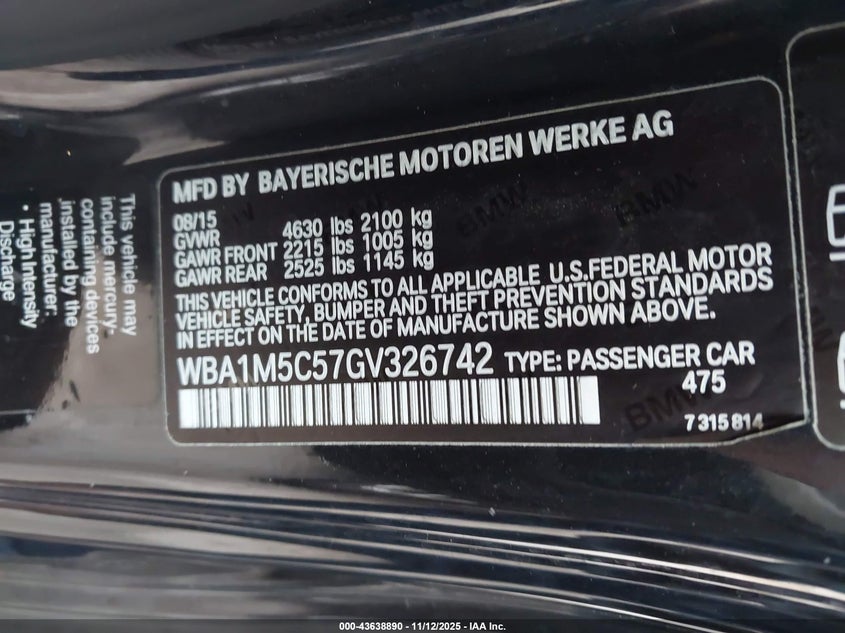 2016 BMW M235I XDRIVE WBA1M5C57GV326742