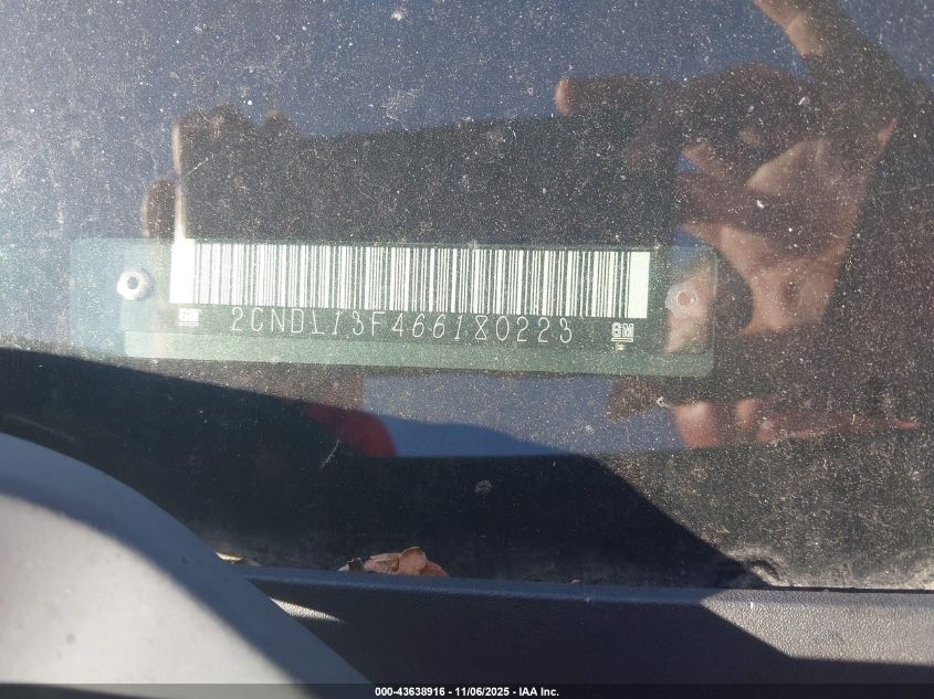 2006 Chevrolet Equinox Ls VIN: 2CNDL13F466180223 Lot: 43638916