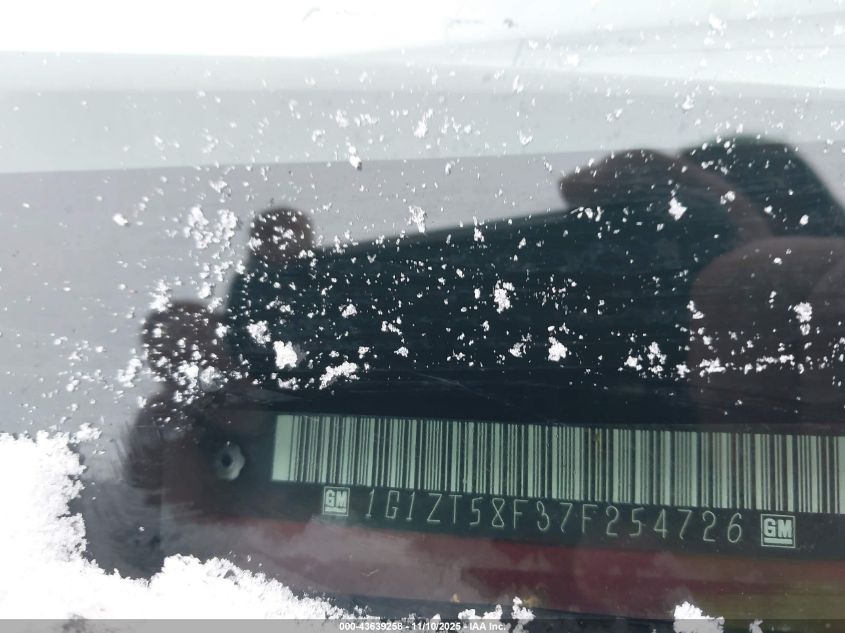 2007 Chevrolet Malibu Lt VIN: 1G1ZT58F37F254726 Lot: 43639258