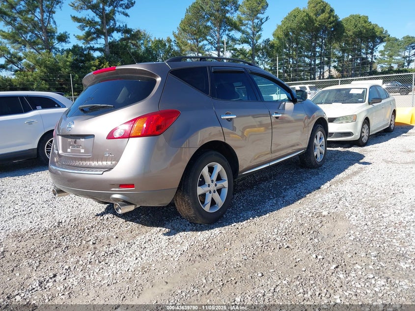 2009 Nissan Murano Sl VIN: JN8AZ18U69W100299 Lot: 43639790