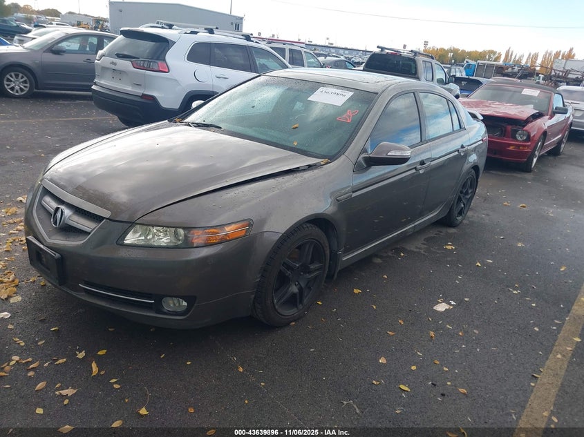 2008 Acura Tl 3.2 grey sedan gasoline 19UUA66288A017341 photo #3
