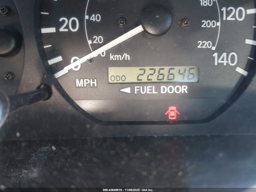 2001 Toyota Camry Le VIN: 4T1BG22K11U834797 Lot: 43640015