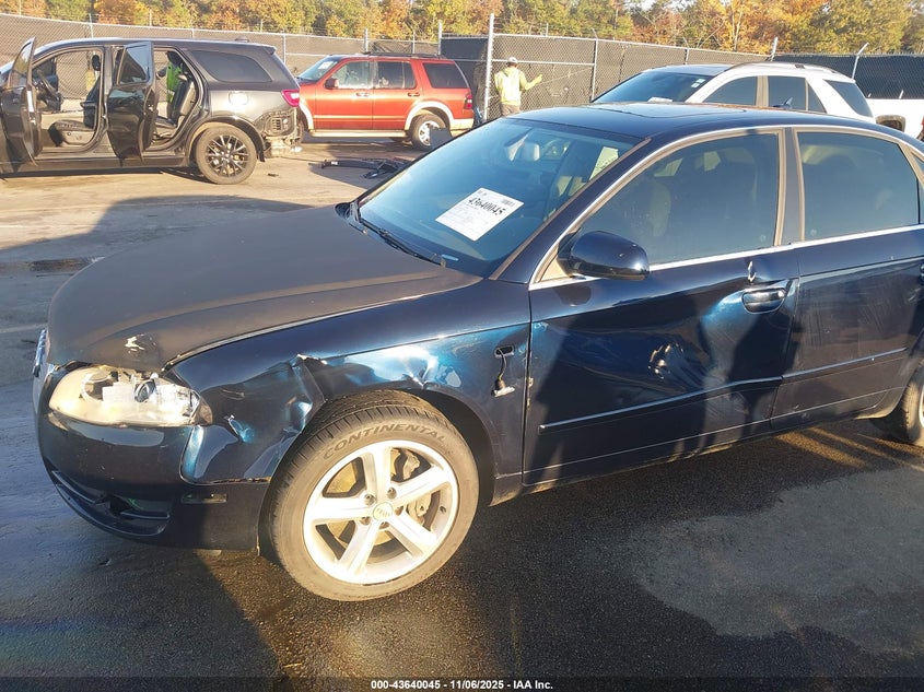 2007 Audi A4 3.2 VIN: WAUDH78E37A112926 Lot: 43640045