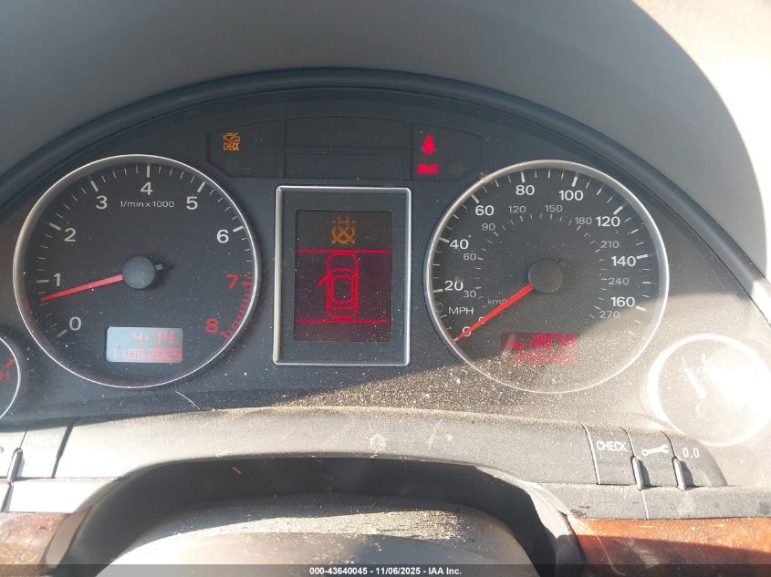 2007 Audi A4 3.2 VIN: WAUDH78E37A112926 Lot: 43640045