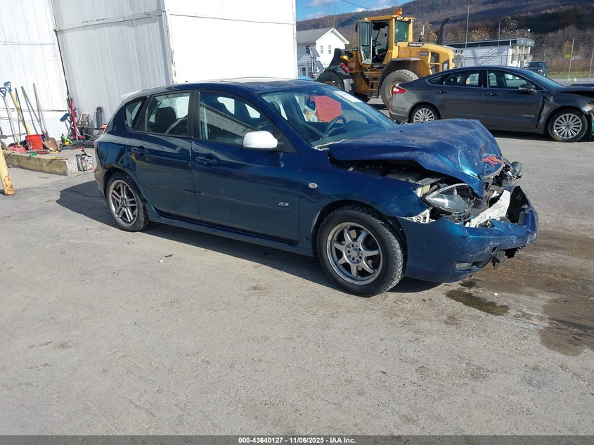 2007 Mazda Mazda3 S Grand Touring blue hatchback gasoline JM1BK343971635747 photo #1