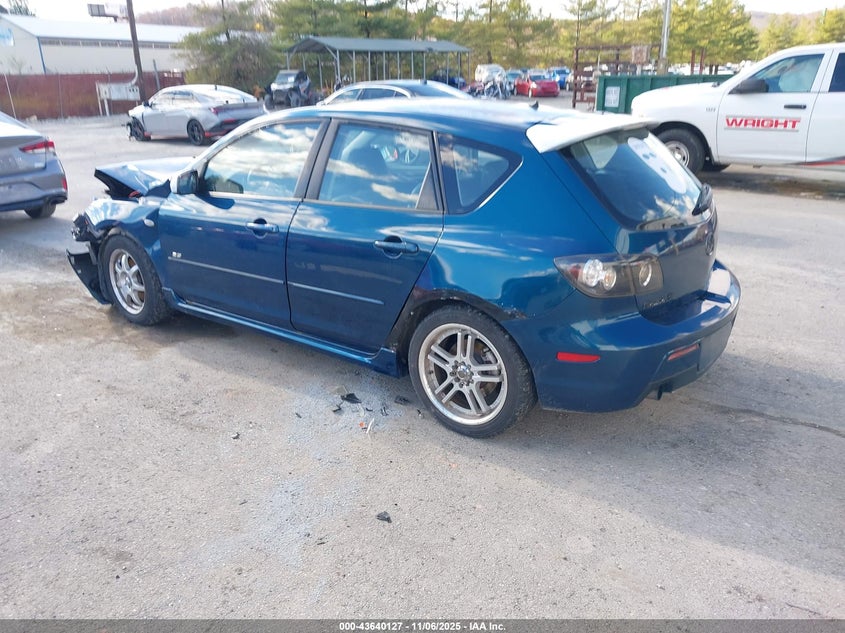 2007 Mazda Mazda3 S Grand Touring blue hatchback gasoline JM1BK343971635747 photo #4