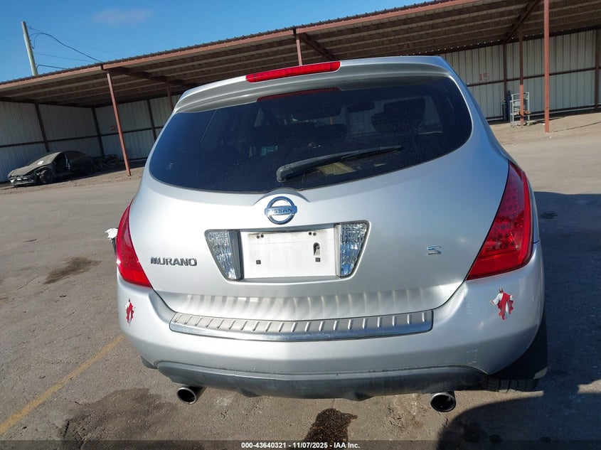 2006 Nissan Murano S VIN: JN8AZ08T56W414247 Lot: 43640321