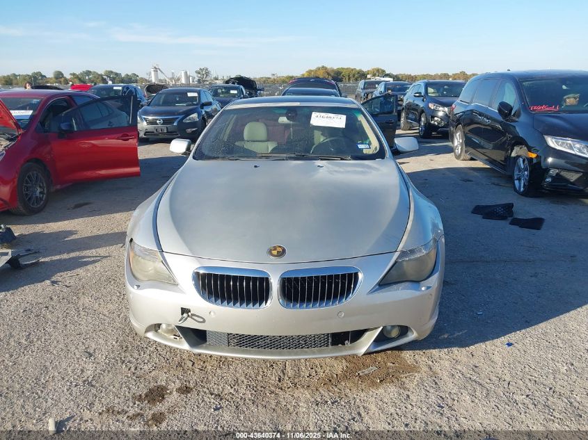 2006 BMW 650I VIN: WBAEH13476CR50573 Lot: 43640374