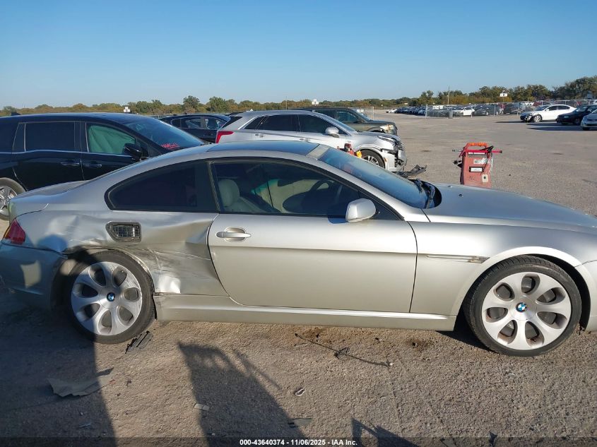 2006 BMW 650I VIN: WBAEH13476CR50573 Lot: 43640374