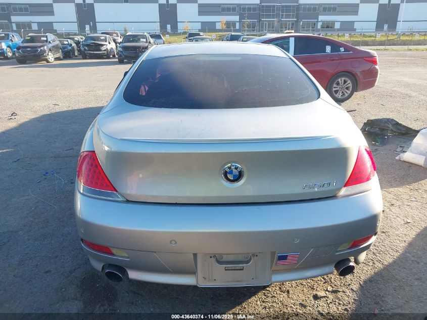 2006 BMW 650I VIN: WBAEH13476CR50573 Lot: 43640374