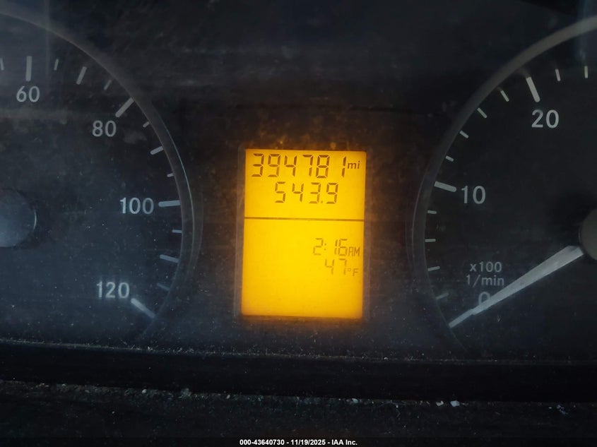 2011 Mercedes-Benz Sprinter 2500 High Roof VIN: WD3PE8CB8B5610823 Lot: 43640730